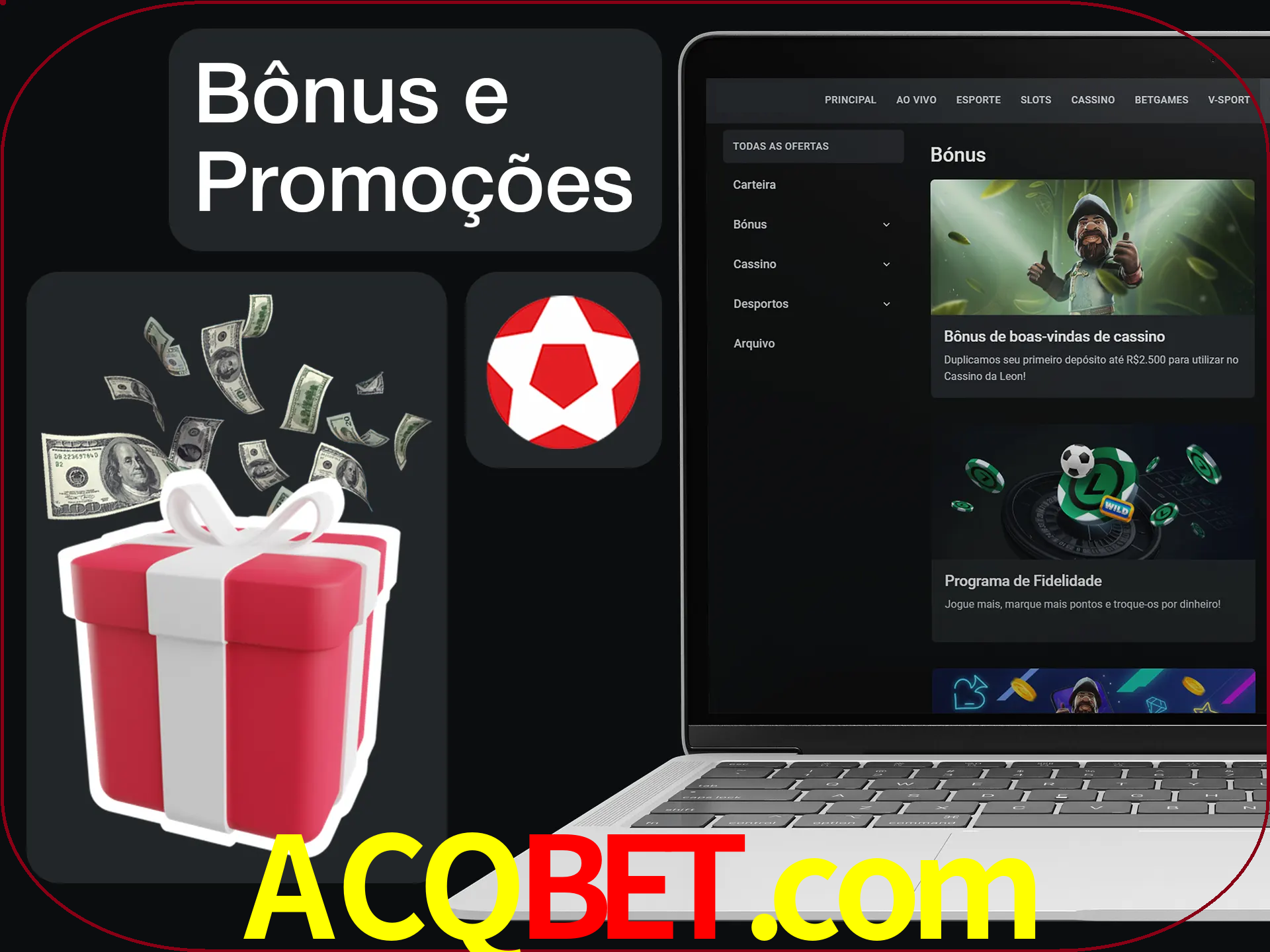Verifique se há novos bônus e promoções.