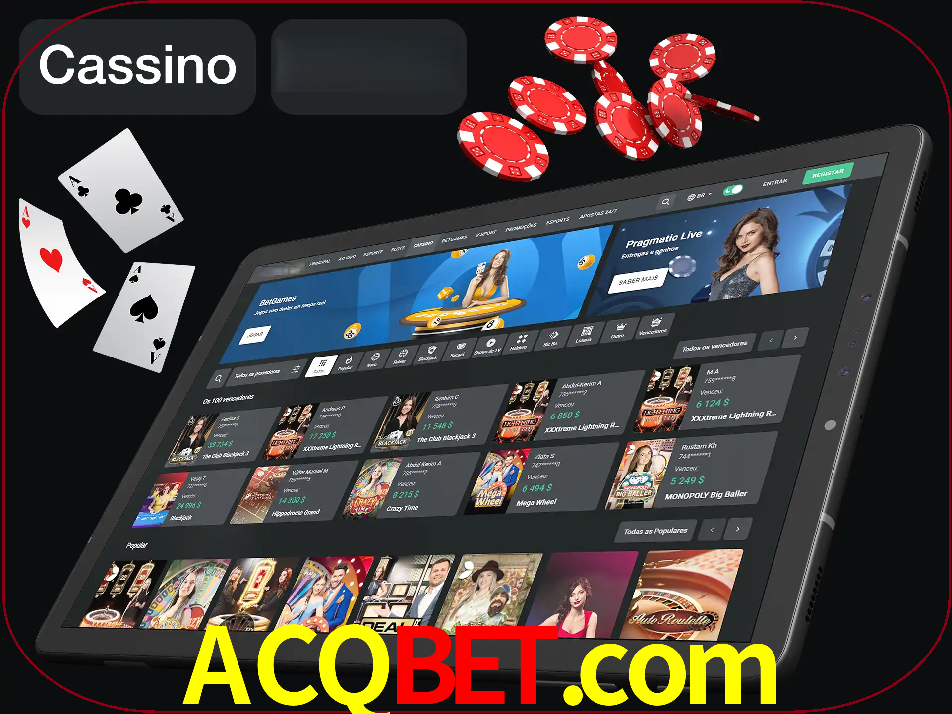 Jogue vários jogos de cassino em nosso cassino.