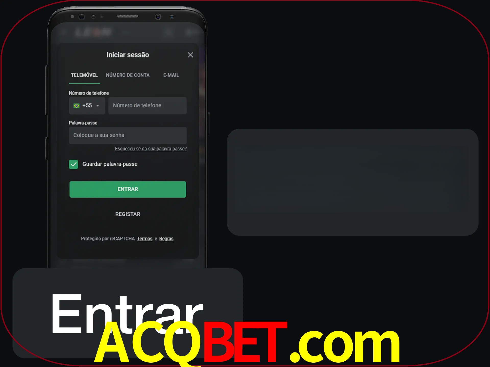 Faça o login para começar a apostar e jogar no cassino.